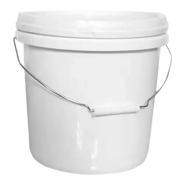 Plastic 5L White Thickened Sealing Barrel with Lid Small Water Bucket Home Garden Dorm Portable Bucket Gardening Wash Container 1