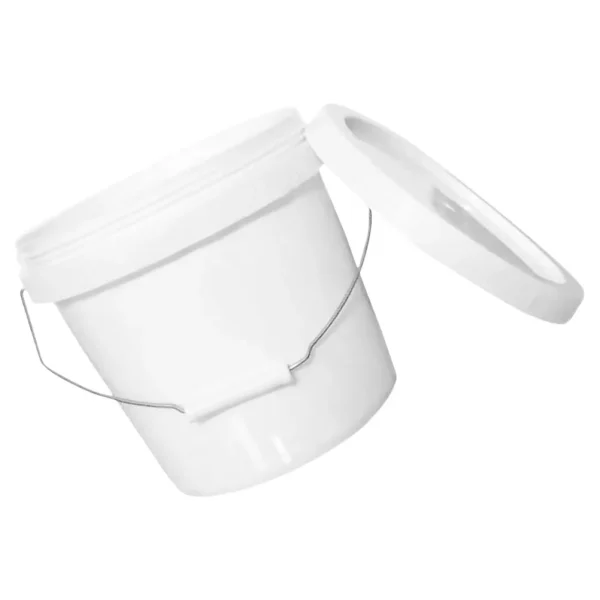 Plastic 5L White Thickened Sealing Barrel with Lid Small Water Bucket Home Garden Dorm Portable Bucket Gardening Wash Container 3