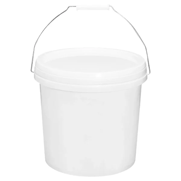 Plastic 5L White Thickened Sealing Barrel with Lid Small Water Bucket Home Garden Dorm Portable Bucket Gardening Wash Container 4