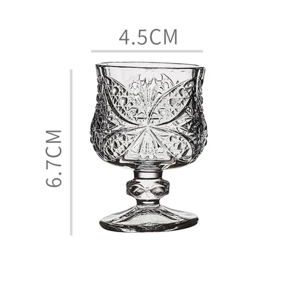 6pcs Creative Wine Glass Set Engraved Cup Mini Cups Butterfly Pattern Cups Drinkware Transparent Home Accessories Wedding Gifts 6