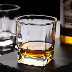 235ml 2pcs Set Classic Beer Glass Transparent Drinkware Thick Bottomed Whiskey Glass Party Cocktail Scotch Brandy Bacardi Cups 1