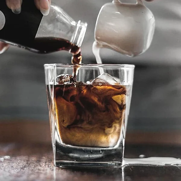 235ml 2pcs Set Classic Beer Glass Transparent Drinkware Thick Bottomed Whiskey Glass Party Cocktail Scotch Brandy Bacardi Cups 2