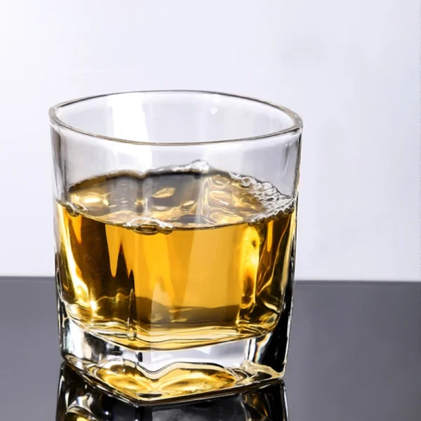 235ml 2pcs Set Classic Beer Glass Transparent Drinkware Thick Bottomed Whiskey Glass Party Cocktail Scotch Brandy Bacardi Cups 5