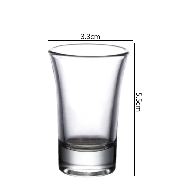 6pcs Set Transparent Spirit Cup 20ml Thick Bottom Small Wine Glass Bar Specific Liquor Goblet Vodka Tequila Cups Drinkware Party 6