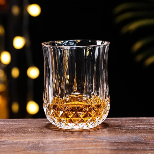 4pcs Wine Glass Set Diamond Painting Juice Cup Household Party Whiskey Cups Drinking Glasses Drinkware Transparent Wedding Gifts 4