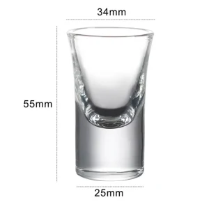 1pcs Shot Glass Spirits Cup 15ml Thickened Bottom Strong Liquor Bullet Cup Baijiu Small Cup Drinkware Transparent Glass Cups 1