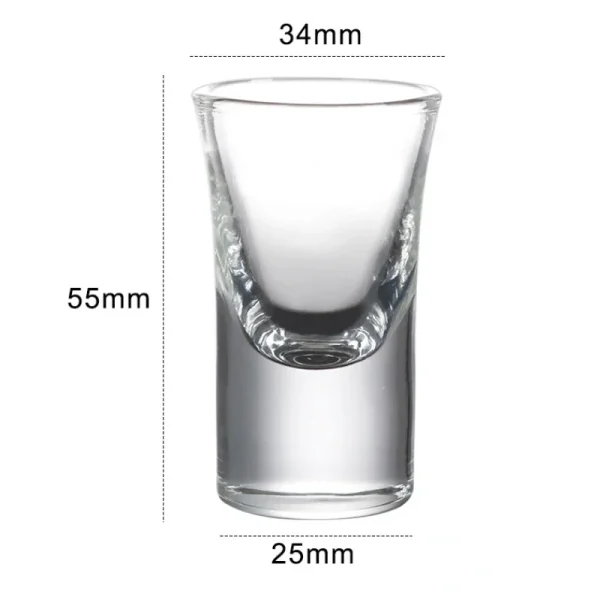 1pcs Shot Glass Spirits Cup 15ml Thickened Bottom Strong Liquor Bullet Cup Baijiu Small Cup Drinkware Transparent Glass Cups 1
