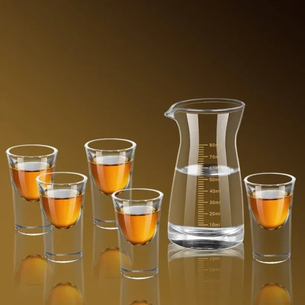 1pcs Shot Glass Spirits Cup 15ml Thickened Bottom Strong Liquor Bullet Cup Baijiu Small Cup Drinkware Transparent Glass Cups 2