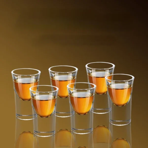 1pcs Shot Glass Spirits Cup 15ml Thickened Bottom Strong Liquor Bullet Cup Baijiu Small Cup Drinkware Transparent Glass Cups 5