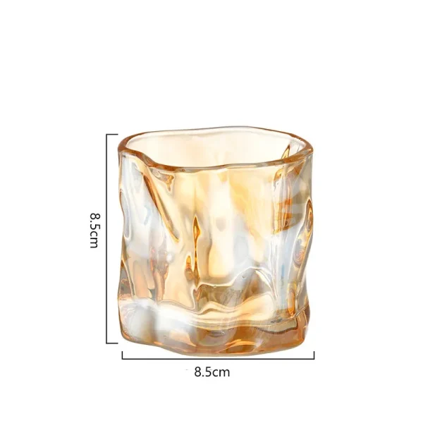 2pcs 280ml Amber Color Wine Glass Set Irregular Twist Cup Restaurant Creative Wine Utensils Whiskey Cocktail Glasses Drinkware 6
