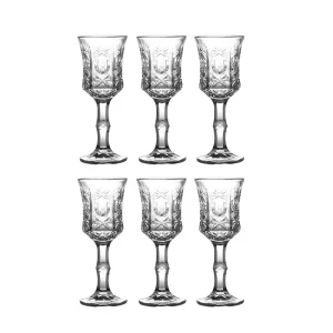 100ml Transparent Champagne Glass 6pcs Set Creative Carved High Footed Cup Restaurant Cocktail Glass Bar Drinkware Perfect Gift 1