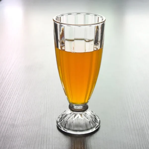 Glass Drinkware Cocktail Glasses Cups Goblet Dessert Smoothie Cup Personalized Ice Cream Bowl Vertical Striped Juice Coffee Cup 3