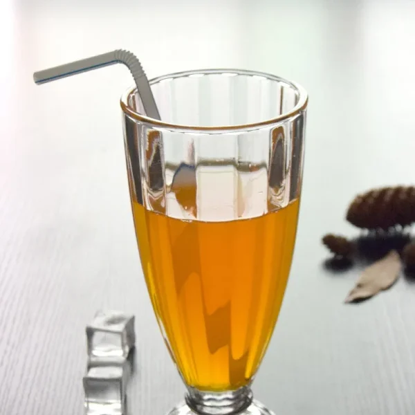 Glass Drinkware Cocktail Glasses Cups Goblet Dessert Smoothie Cup Personalized Ice Cream Bowl Vertical Striped Juice Coffee Cup 5