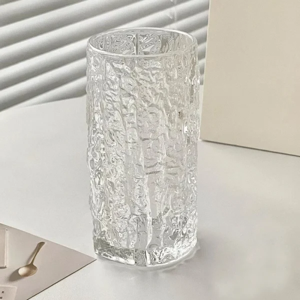 2pcs Set Ice Pattern Glass Coffee Mugs Glacier Hammered Glass Juice Milk Whiskey Cocktail Creative Drinking Glasses Drinkware 4