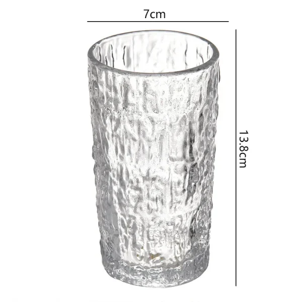 2pcs Set Ice Pattern Glass Coffee Mugs Glacier Hammered Glass Juice Milk Whiskey Cocktail Creative Drinking Glasses Drinkware 6