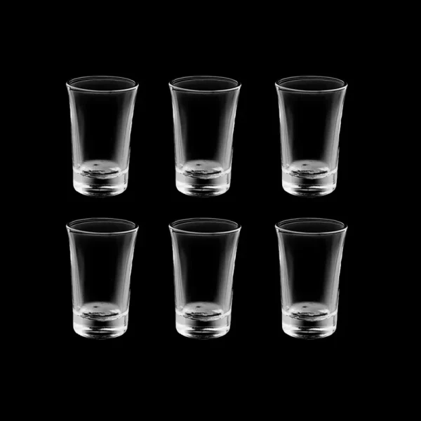 6pcs Wine Cups Set 31ml Spirits Cup Wedding Glasses Whiskey Cocktail Mugs Transparent Liquor Glass Family Gathering Drinkware 6