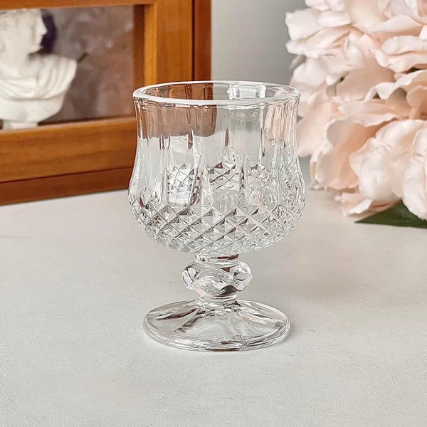 Wine Glasses Set of 6 Diamond Painting Glass Cups European Style Creative Wedding Gifts Home Accessories Transparent Drinkware 5