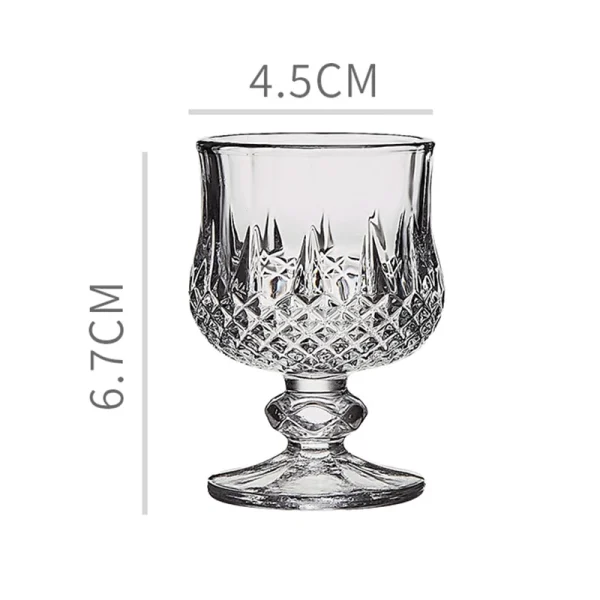 Wine Glasses Set of 6 Diamond Painting Glass Cups European Style Creative Wedding Gifts Home Accessories Transparent Drinkware 6