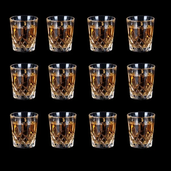 Wine Glass Set of 12 Shot Glass for Wedding Gifts Drinkware Transparent Whiskey Glass Cup Vintage Diamond Painting Party Glasses 1