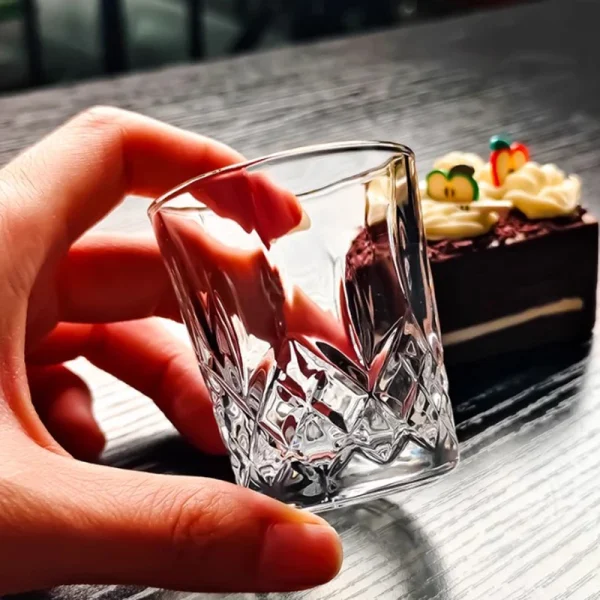 Wine Glass Set of 12 Shot Glass for Wedding Gifts Drinkware Transparent Whiskey Glass Cup Vintage Diamond Painting Party Glasses 2
