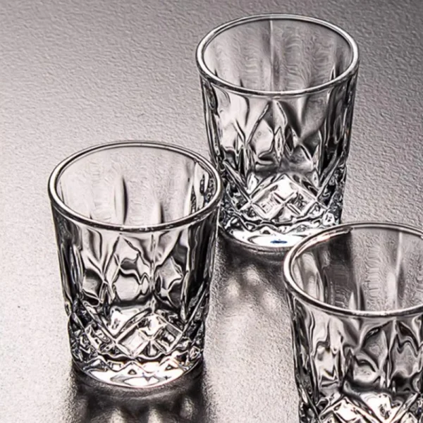 Wine Glass Set of 12 Shot Glass for Wedding Gifts Drinkware Transparent Whiskey Glass Cup Vintage Diamond Painting Party Glasses 3