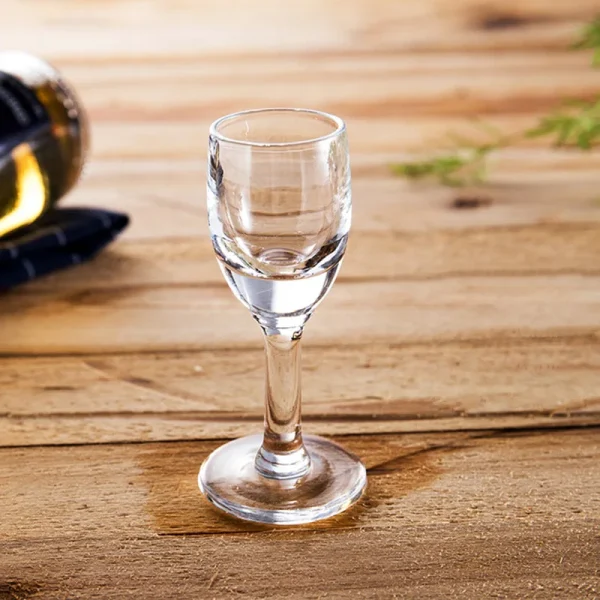 12pcs Transparent 25ml Wine Glass Spirits Cup High Footed Small Wine Glass Spirits Vodka Cups Wedding Party Drinkware Household 2