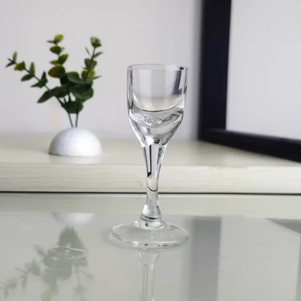 12pcs Transparent 25ml Wine Glass Spirits Cup High Footed Small Wine Glass Spirits Vodka Cups Wedding Party Drinkware Household 3