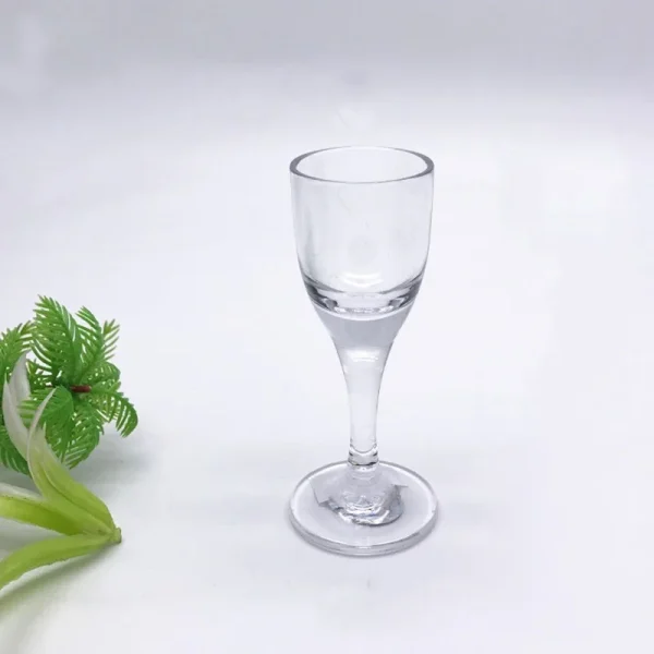 12pcs Transparent 25ml Wine Glass Spirits Cup High Footed Small Wine Glass Spirits Vodka Cups Wedding Party Drinkware Household 4