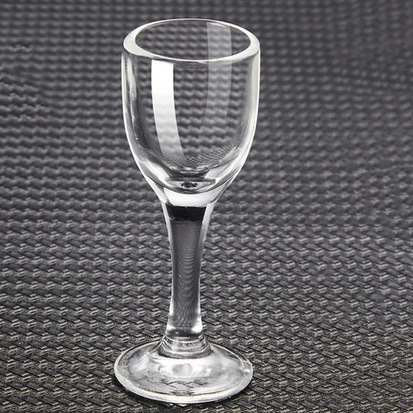 12pcs Transparent 25ml Wine Glass Spirits Cup High Footed Small Wine Glass Spirits Vodka Cups Wedding Party Drinkware Household 5
