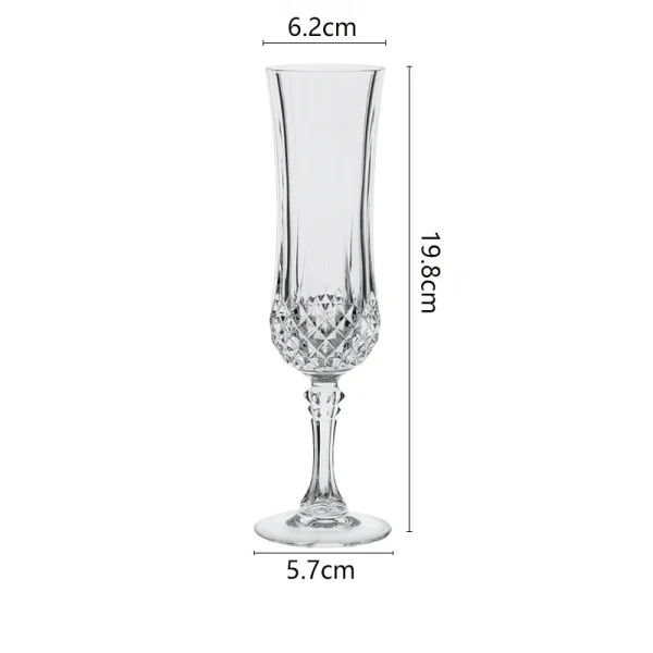 Vintage Diamond Painting Glass Red Wine Glass Cup Set Transparent Wedding Gifts Drinkware Creative Gifts for Housewarming Party 6