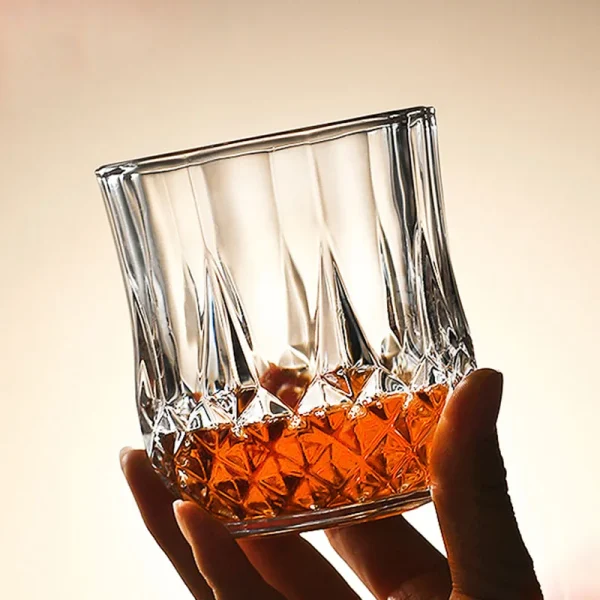2pcs Diamond Painting Wine Glass Set Juice Whiskey Cocktail Drinking Glasses Household Party Drinkware Transparent Wedding Gifts 2
