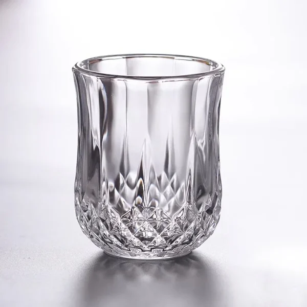2pcs Diamond Painting Wine Glass Set Juice Whiskey Cocktail Drinking Glasses Household Party Drinkware Transparent Wedding Gifts 3