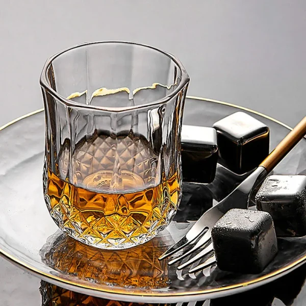 2pcs Diamond Painting Wine Glass Set Juice Whiskey Cocktail Drinking Glasses Household Party Drinkware Transparent Wedding Gifts 5