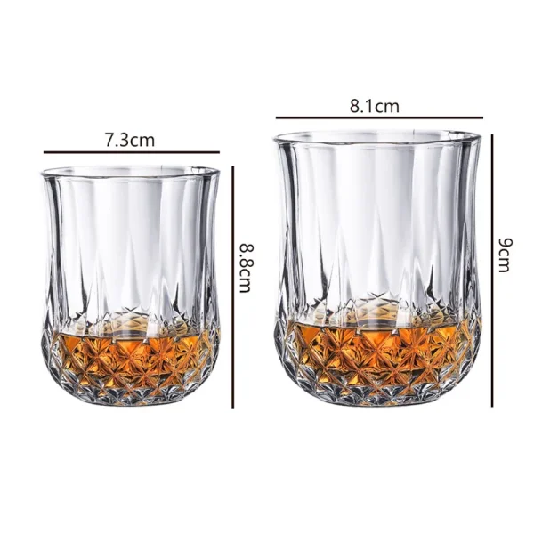 2pcs Diamond Painting Wine Glass Set Juice Whiskey Cocktail Drinking Glasses Household Party Drinkware Transparent Wedding Gifts 6