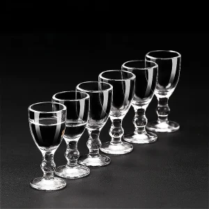 6pcs Sets Thick Bottom Glass Cup Household Baijiu Goblet Shot Glass High End Small Wine Glass Classic Wine Utensils Drinkware 1