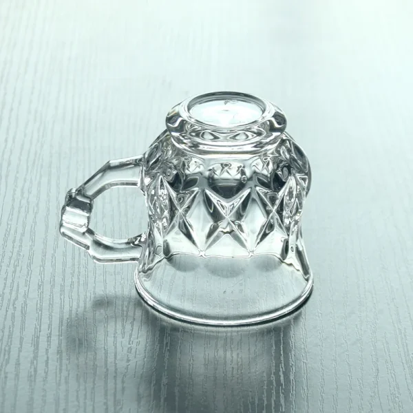 6pcs Luxury Coffee Cups Glass Set 4.8oz Glasses Cup Modern Mugs with Handle Transparent Juice Milk Drinking Glasses Drinkware 2