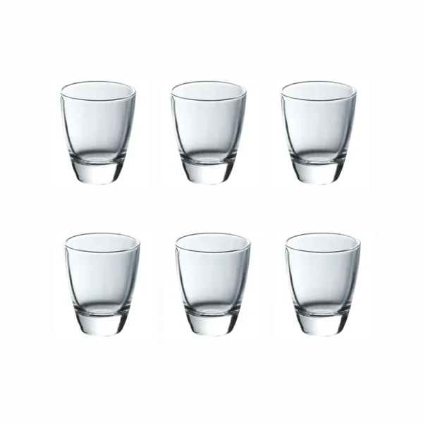 6pcs Set Spirits Shot Glasses Party Bar Club Drinking Tool Wedding Wine Cups 35ml Cocktail Pint Vodka Cups Transparent Drinkware 6