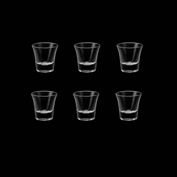 6pcs Set 15ml Spirits Cup Shot Glass Vintage Mini Wine Glass Vodka Brandy Cocktail Drinking Glasses Drinkware Household Gifts 6