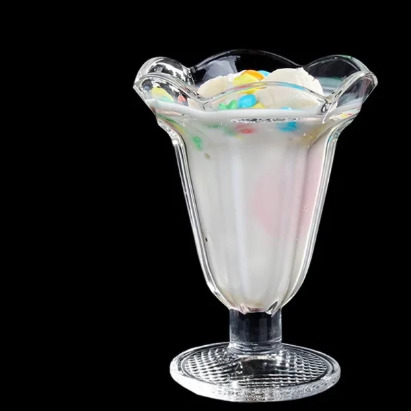 7oz 205ml Versatile Dessert Cup Household Drinkware Creative Cocktail Glass Transparent Sundae Ice Cream Cups Drinks for Party 4