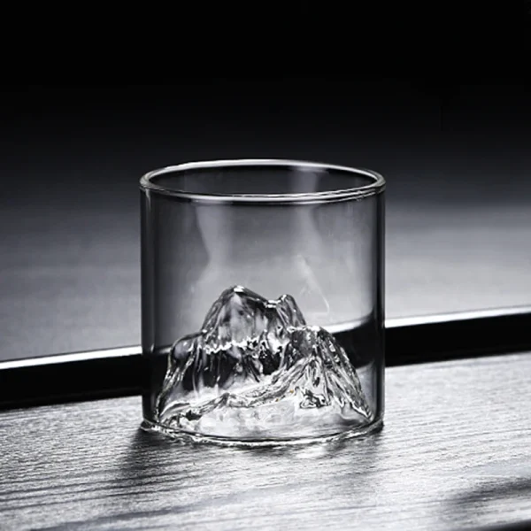 4pcs Set 3D Scenic Cup Vodka Foreign Wine Cups Gifts Cocktail Mug 170ml Japanese Style Transparent Whisky Glass Cup Drinkware 2