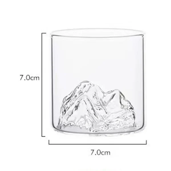 4pcs Set 3D Scenic Cup Vodka Foreign Wine Cups Gifts Cocktail Mug 170ml Japanese Style Transparent Whisky Glass Cup Drinkware 6