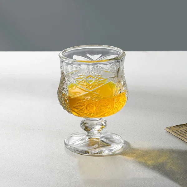 6pcs Set Shot Glass Small Liquor Goblet Red Wine Glasses Exquisite Mini Spirits Cup Transparent Drinkware Wedding Party Glass 4