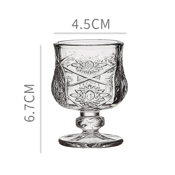 6pcs Set Shot Glass Small Liquor Goblet Red Wine Glasses Exquisite Mini Spirits Cup Transparent Drinkware Wedding Party Glass 6