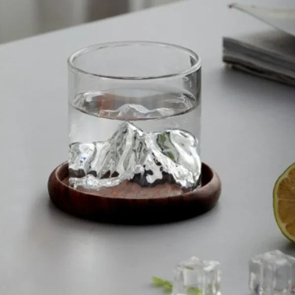 2pcs Set 170ml Transparent Fuji Mountain Whisky Glass Cup Whisky Beer Vodka Tea Spirits Glasses Creative Scenic Mug Drinkware 5