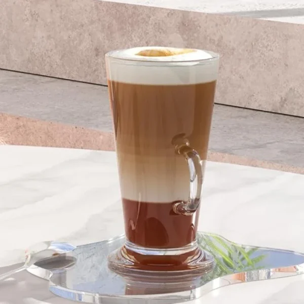 280ml 2pcs Set Iced Coffee Latte Cups Juice Milk Tea Milkshake Beverage Cups Creative Cocktail Glass with Handle Drinkware Cafe 3