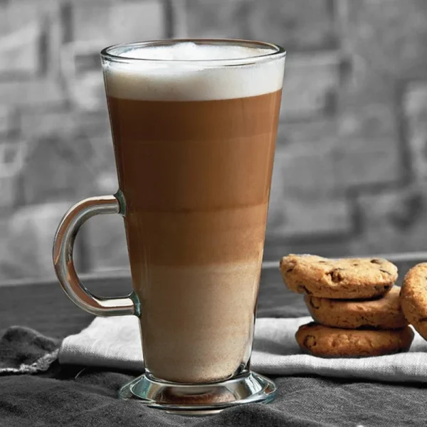 280ml 2pcs Set Iced Coffee Latte Cups Juice Milk Tea Milkshake Beverage Cups Creative Cocktail Glass with Handle Drinkware Cafe 4