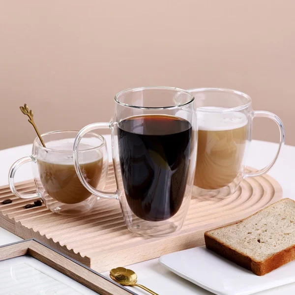 80/650ml Heat Resistant Double Wall Tea Glass Cup Beer Coffee Handmade Creative Healthy Cold Beverage Transparent Drinkware Mugs 2