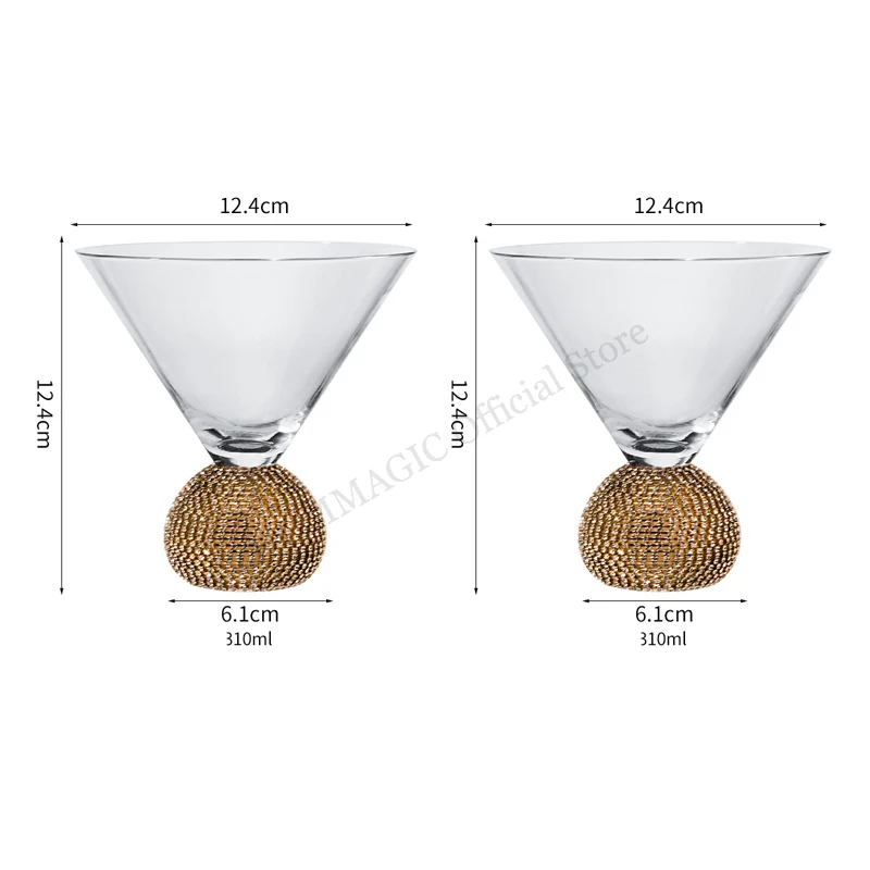 2Pcs Clear Cocktail