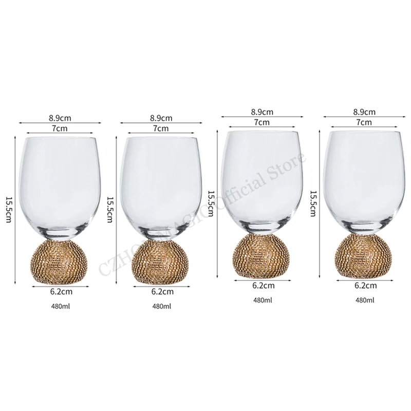 4Pcs Clear WineGlass