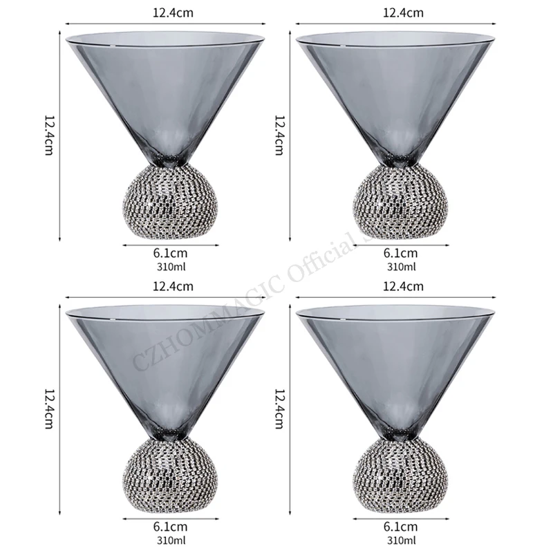 4Pcs Gray Cocktail